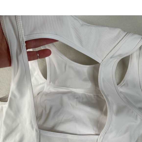 Lululemon New Ambition Cropped Tank Top White Size 10 - Picture 6 of 10